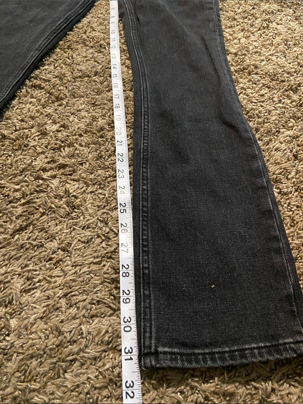 Abercrombie Black High-Rise Women’s Jeans - Classic Straight Leg Size 0 Tall - Picture 2 of 4